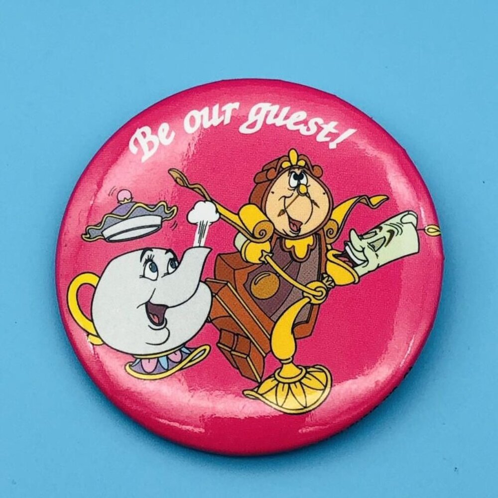 Disney "Be Our Guest!" Pin Button Pinback Beauty and the Beast